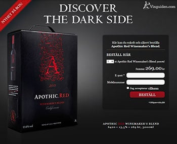 Apothic Red Winemaker's Blend kan beställas här