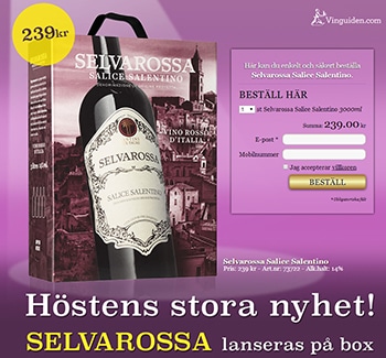 Selvarossa Salice Salentino kan beställas här