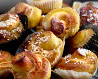 Lussebullar med saffran och choklad