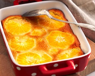 Clafouti med apelsinfyllning