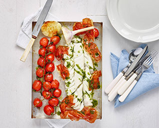 Skrei med frasig parmaskinka