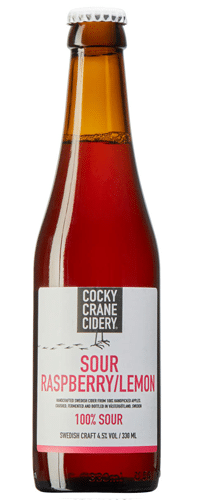 Cocky Crane Cidery Sour Raspberry Lemon Cider