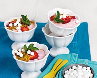 Jordgubbsglass med passion