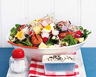 Sommarsallad med chorizo