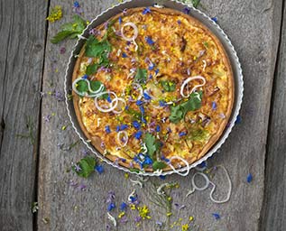 Västerbottensostpaj med stekt lök