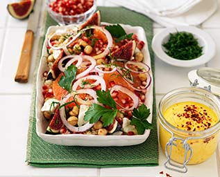 Couscoussallad med saffransdressing