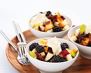 Fruktsallad med vaniljfraiche