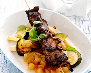 Grillad fläskfilé med äppelsalsa