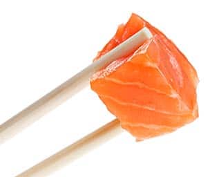 Asiatisk snabbmat med lax