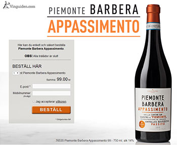 Piemonte Barbera Appassimento