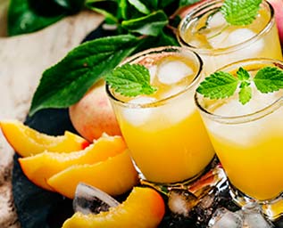 Wine cooler med persika