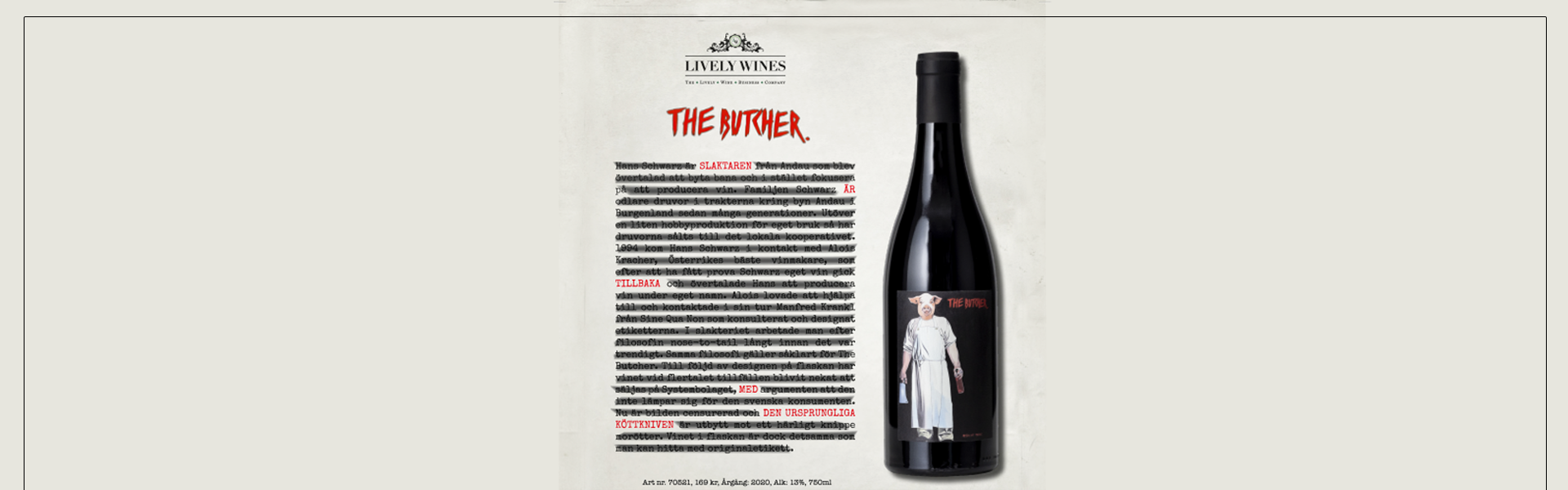 The Butcher Pinot Noir