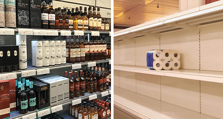 Svenskarna bunkrar toapapper – men inte vin oc..