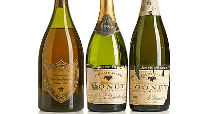 Drygt 50 år gammal champagne till salu
