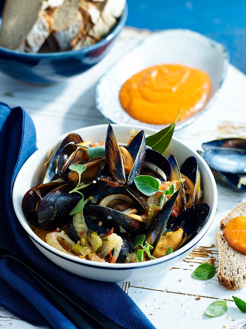 Provensalska musslor med rouille