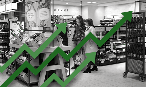 Försäljningen av vin, öl och sprit steg kraftigt 202..