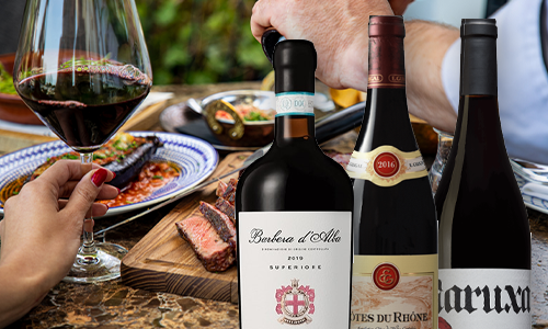 Röda viner till grillfesten för 129 kronor