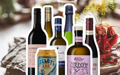 Kräftor kräfva många olika drycker