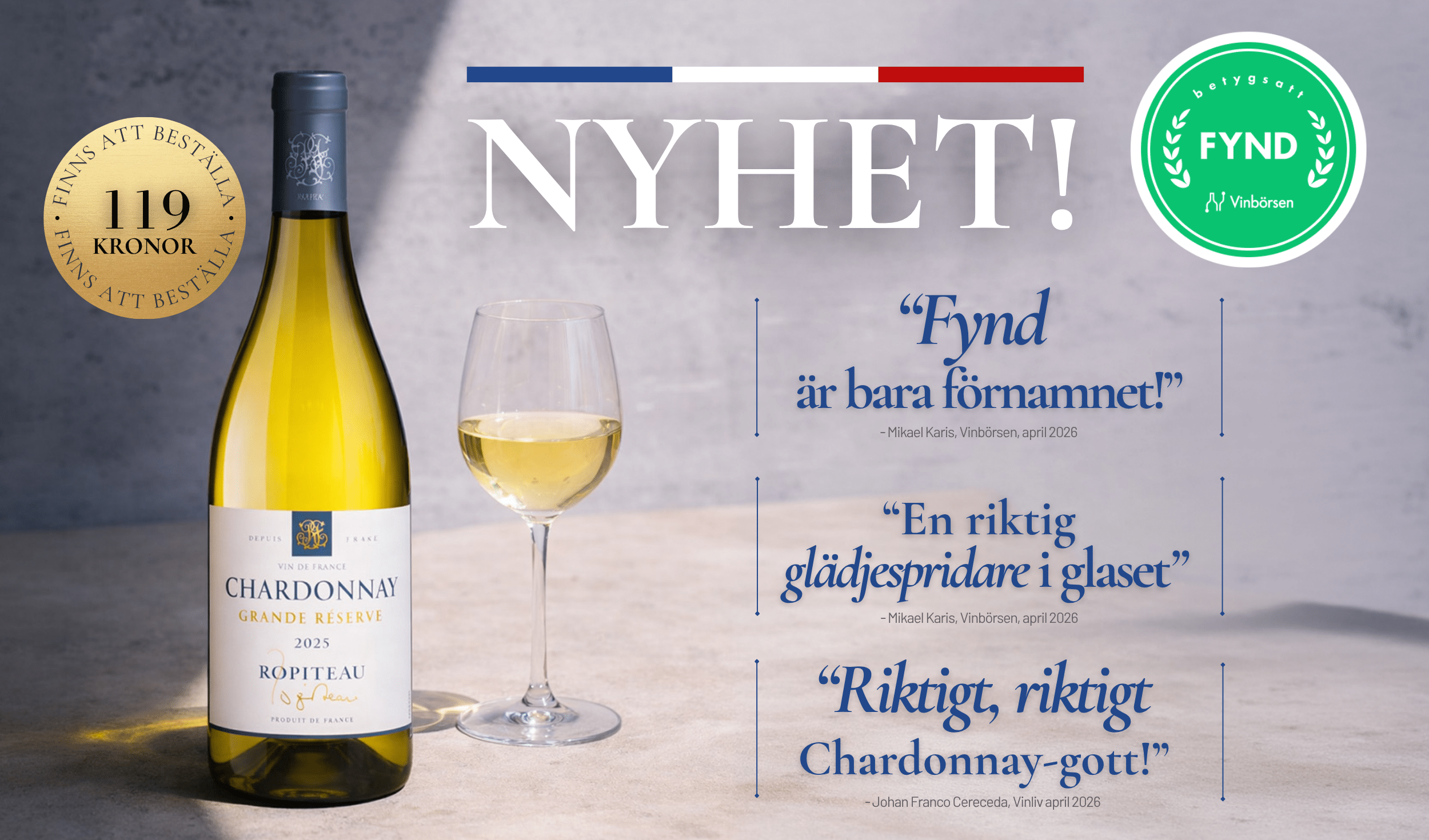 Ropiteau Chardonnay Grande Réserve, 2025